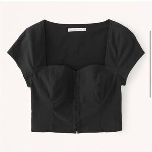 Abercrombie Hook and Eye Slim Top (black)